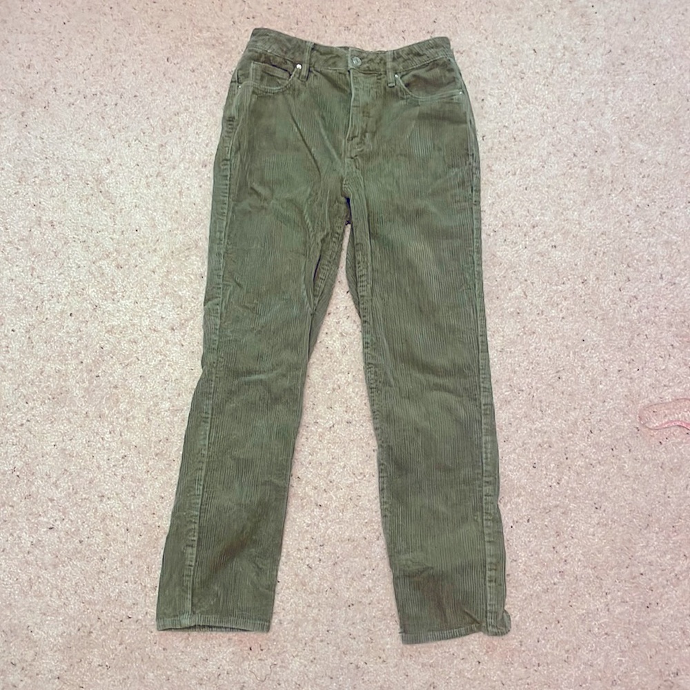 PacSun “Mom Jean” Green Corduroys
